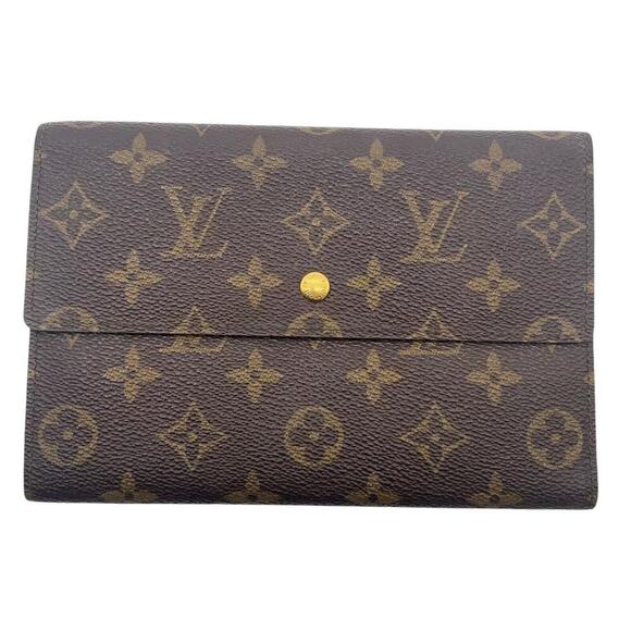 Louis Vuitton Vintage Brown Monogram Pochette Passport Travel Wallet - Picture 2 of 16